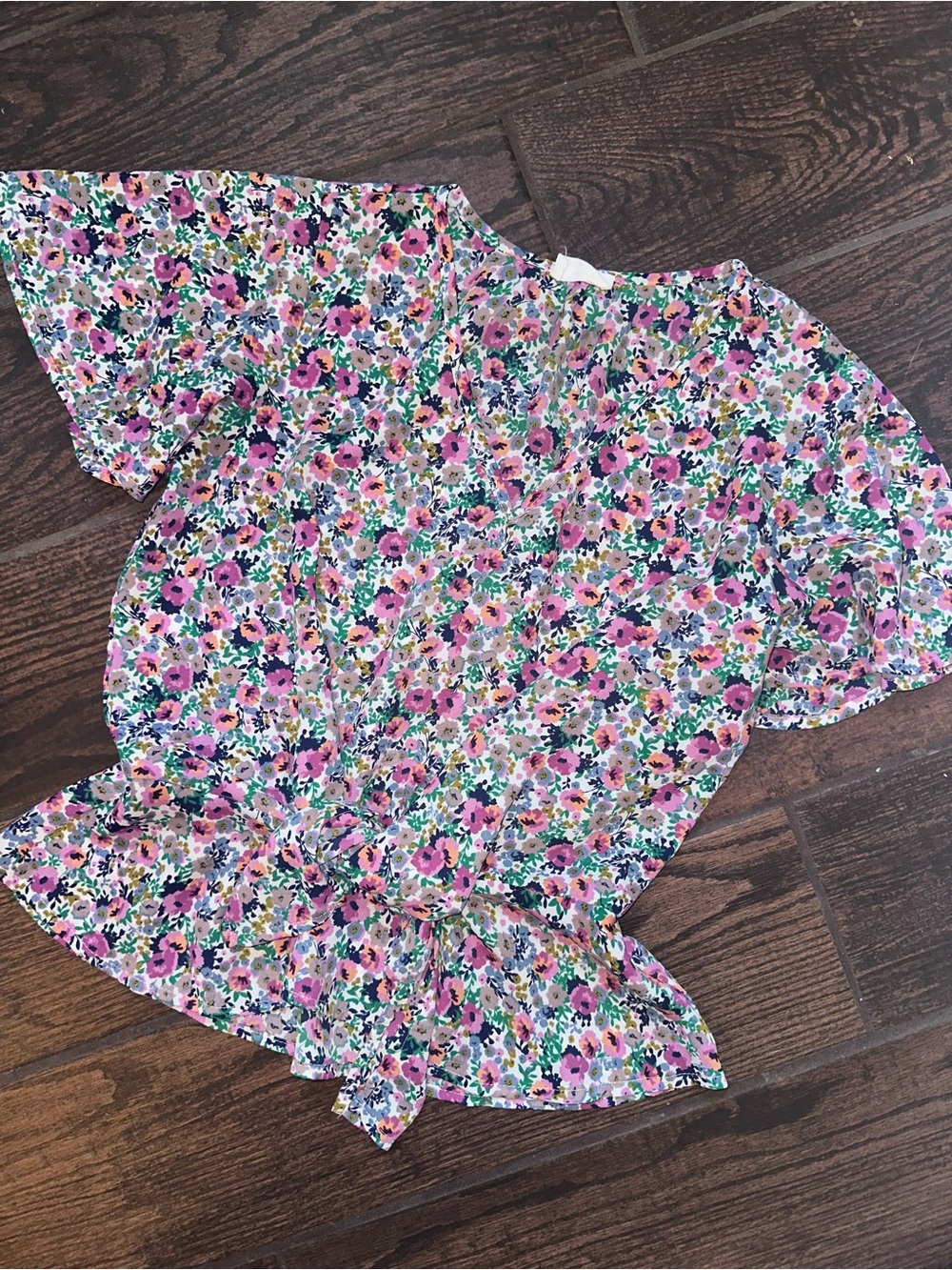 Sienna Sky Floral blouse with tie